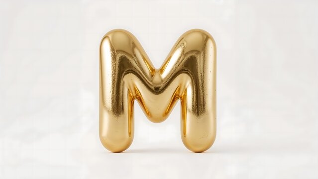Shiny Metallic M Shaped Balloon

