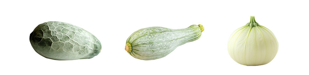 Fototapete - Close-up of various produce items isolated on transparent background