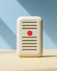 Poster - Modern Emergency Alert Siren with Minimalist Design in Soft Lighting for Automotive Safety and Public Security Campaigns