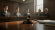 © galang - Courtroom Scene with Gavel and Jury