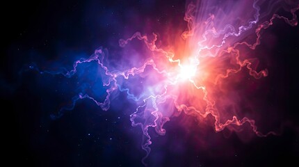 Wall Mural - A nebula in outer space, ethereal and spiritual vibe, artistic lighting, abstract patterns, light aura, mystical feeling, soft colors