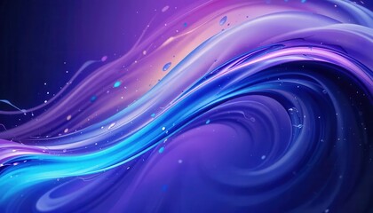 Aufkleber - Vibrant abstract background design for computer monitors showcasing fluid motion