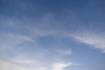 Wall Mural - beautiful blue sky and white cloud background in springtime