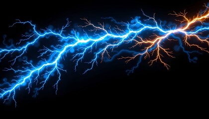 Poster - the image features a dramatic display of glowing energy against a stark black backdrop, the main subject is a series of branching
