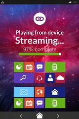 Poster - Various computer icons with progress bar on device screen