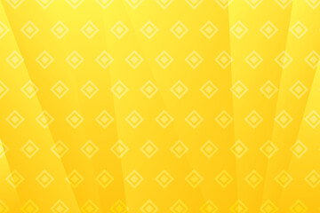 Poster - Bright yellow background with a subtle diamond pattern and diagonal light rays