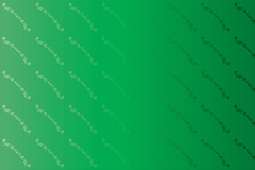 Poster - Elegant green gradient background with repeating diagonal swirl and dot flourish patterns
