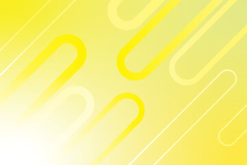 Poster - Abstract yellow gradient background with rounded lines and diagonal stripes