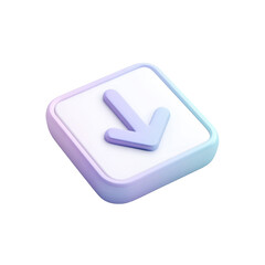 Poster - Download Arrow Icon Transparent PNG 3D Clean Button With Vibrant Colors Ready For Use In Your Next Project Design
