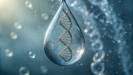 Poster - Floating DNA Strand within Droplet in High-Resolution Gigapixel Image