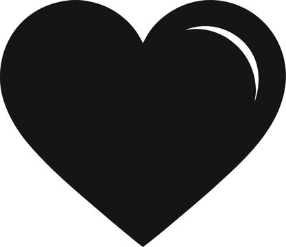 Heart set of three black heart shapes vector illustration. Black heart icon. Heart collection. Vector Art