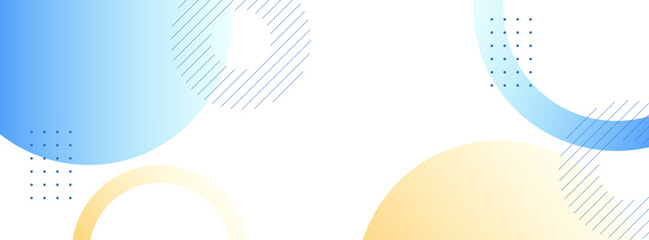 Leinwandbilder - Modern geometric banner background blue and orange gradataions shape ,halftone,vector eps 10