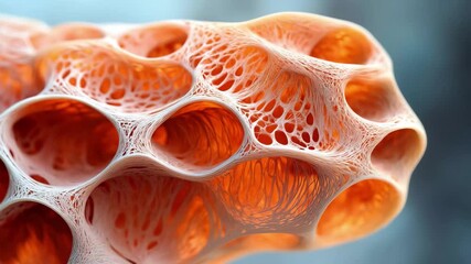 Poster - Intricate structure of abstract coral-like form featuring vibrant colors and detailed textures in an artistic depiction