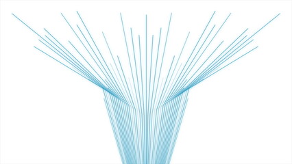 Poster - Blue minimal lines abstract futuristic tech background