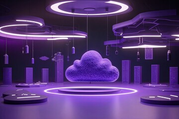 Poster - Dynamic Purple Cloud Realm Integration for Modern Connectivity Design