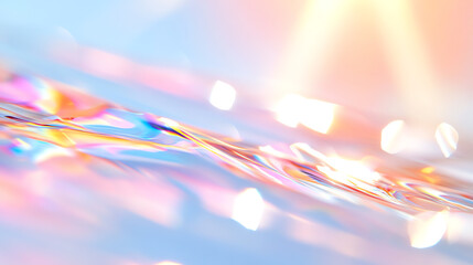 Aufkleber - A serene and colorful play of light reflecting off water, capturing the essence of tranquility and beauty in nature.