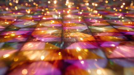 Poster - A vibrant display of colorful patterns and lights creating a stunning visual effect for design and creative projects.