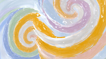 Poster - A vibrant swirl of pastel colors, creating a smooth and artistic abstract design perfect for backgrounds or creative projects.