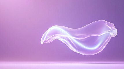 Poster - Abstract design featuring a flowing, translucent shape in soft purple tones, perfect for backgrounds, wallpapers, or creative projects.