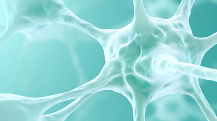 Aufkleber - Detailed close-up of a neuron, showcasing its unique structure and connections, perfect for educational and scientific use.