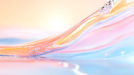 Aufkleber - Vibrant colorful waves of liquid create a mesmerizing abstract pattern, perfect for modern design and artistic projects.
