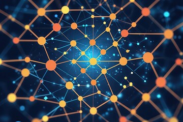 Poster - Geometric Pattern-Based Abstract Digital Communication Network Framework