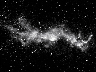 Wall Mural - universe shadow silhouette, black and white, simple illustration, isolated