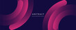 © Aluna - Abstract dark blue modern futuristic banner background. Circular motion. Glowing pink oval lines pattern design. Swirl ellipse lines element. Suit for presentation, brochure, business, poster, booklet