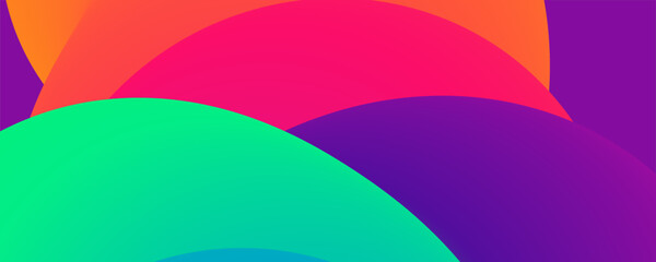 Poster - Abstract orange and red gradient geometric shape circle background. Modern futuristic background. Can be use for landing page, book covers, brochures, flyers, magazines, Modern abstract shapes concept