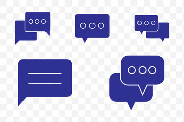 Wall Mural - chat bubble set outline vector isolated on white background. chat icon.line chat icons for flat desi