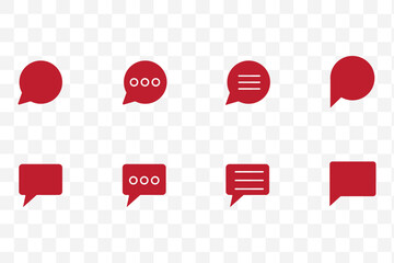 Wall Mural - chat bubble set outline vector isolated on white background. chat icon.line chat icons for flat desi