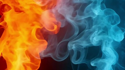 Poster - Vibrant fire and ice seamless background design for creative projects and artworks, fire and ice seamless background