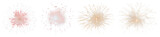 PNG Vibrant fireworks burst celebration, element set on transparent background PNG Vibrant fireworks burst celebration, element set on transparent background