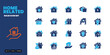 © taufiq - home colored icon set vector design good for web and mobile app