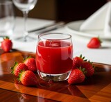 strawberry juice and strawberries