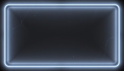 Poster - Neon Frame Glow with Dark Background for Creative Designs and Artwork