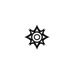 Poster - Geometric shape design displays outline icon centered white background illustration