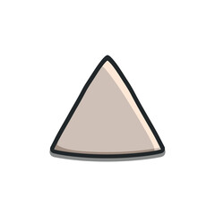 Poster - Triangle form displays simple geometric outline over white backdrop element vector