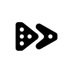 Poster - Double arrow advances content onscreen digital interface details