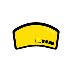 Poster - Yellow panel displays data on white background with black accents detail