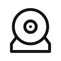Poster - Webcam UI icon, web camera simple line user interface vector symbol