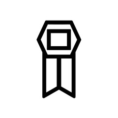 Poster - Minimalist award design showcases achievement in black outline on white backdrop detail