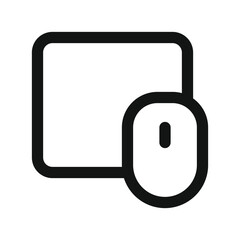 Poster - Mouse pad UI icon, gaming mouse pad simple line user interface vector symbol