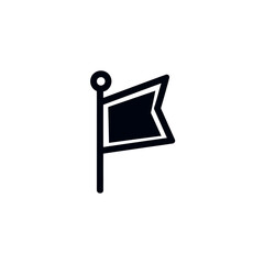 Poster - Simple flag signifies position indicator location minimal background vector icon