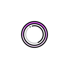 Poster - Purple circle orbits isolated background design element icon vector graphic