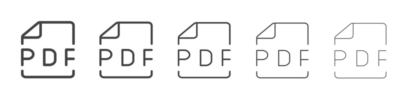 PDF icon outline ilustration vector symbol