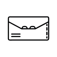 Poster - Vector graphic of a minimalist envelope icon for email marketing and postal service designs online use
