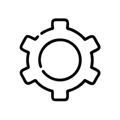 Fototapete - Gear cog wheel setting icon vector illustration for mechanical engineering and design projects