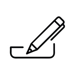 Poster - Pencil writing icon vector illustration for edit sign up form and drawing design element symbol 96