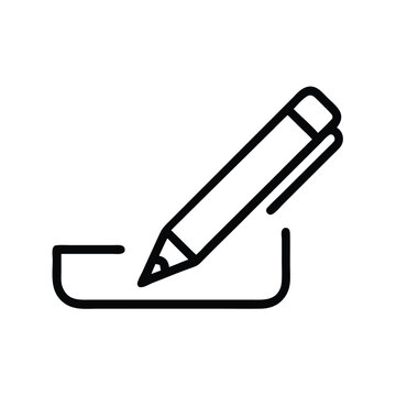 Pencil writing icon vector illustration for edit sign up form and drawing design element symbol 96